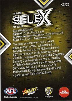 2018 Select Footy Stars - Selex #SX83 Daniel Butler Back